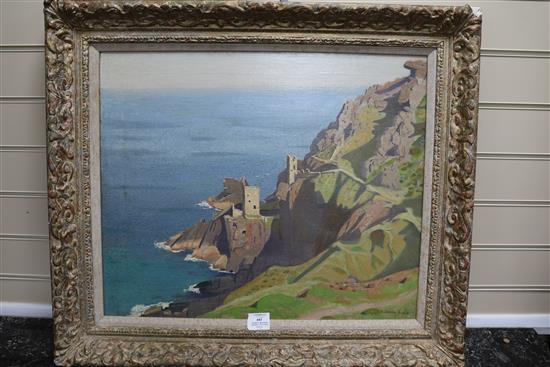 Robert Morson Hughes (1873-1953), oil on board, The Coast near Zennor, signed, 50 x 60cm